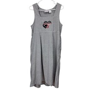 Vintage Blair Size Petite Medium Gingham Seersucker Embroidered Flag Hearts